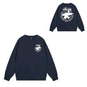 Stussy Sweatshirt Beach Roots logo Crew Sweat Navy